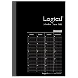 ナカバヤシ 手帳 2026 ロジカルダイアリー 月間ノートタイプ A5 ブラック NS-A502-26BD