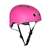 ヘルメット バイク こども用 自転車 スノー スケートボード 登山 クライミング スポーツ用 子供用 / 大人用 軽量 通気性 (ピンク, L)