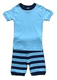 ネイビーとライトブルーストライプパジャマセットwith Shorts