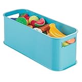 mDesign peytonstackbinblue Large Bin - 16" x 6" x 6" 7234MDT