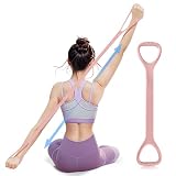 Gagaciso ストレッチチューブ ストレッチバンド 肩 エクササイズバンド 肩甲骨 背筋 最適 超高弾性 滑り止め チューブ フィットネス 筋トレ ながらストレッ 姿勢矯正 筋力増強 猫背矯正 自宅 ダイエット エクササイズ シェイプアップ (ピンク)