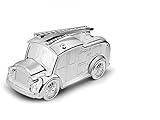 新しいシルバーPiggy Coin Bank Fire Truck Fire Brigade Fireエンジンお金ボックス+ BRILLIBRUM ® FLYER Coin Bank with eng