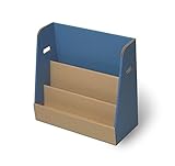 すまいるキッズ絵本ラック (ブルー) 【段ボール製/絵本収納・本屋さんごっこ/安心の日本製】