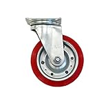 PU自在キャスター 単品 １個 車輪径約15.2cm キャスター タイヤ 車輪 カゴ台車 かご台車 業務用台車 大型台車 オプション 台車用 自在キャスター caster-free-a