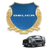 デリカ 車エンブレム 金属製エンブレム デリカミニ デリカ DELICA D5 D:5 2019年2月-現行 車用ステッカーデカール 車のロゴ装飾ステッカー(ブルーの鏡面,デリカ)