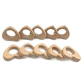 Kissteether 10pcs 有機ブナの木自然手作りの木製DIY木製歯磨き粉赤ちゃんへの贈り物は、パーソナライズされた愛のペンダントグリーン赤ちゃんの歯磨き粉のおもちゃ (10pcs)