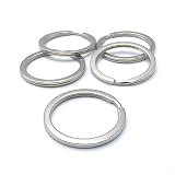 【BEAUTY PLAYER】二重リング 平キーリング 40個 30mm シルバー キーホルダー 金具リング キーホルダーパーツ ハンドメイド アクセサリーパーツ 手作り 手芸用品 素材 DIY材料