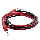 Fenteer 4mm バナナプラグケーブル　テスト　リード　線　ケーブル　2色