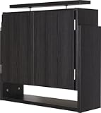 選べる5カラー！天井つっぱり上置き 幅 60cmX奥行19cm 天井高226cm～265cm対応(ブラック)