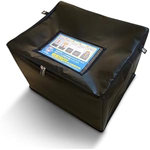 大容量サイズ宅配バッグ 置き配におすすめ 撥水加工、2mワイヤーと南京錠2点同梱(横54㎝、奥行45㎝、高さ36㎝)