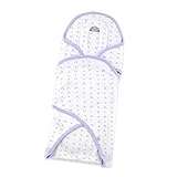 Just Born 100% Cotton Deluxe Swaddle, Emma Lilac by Just Born