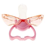 Perfk 全4色 ベビー乳首 出っ歯になりにくい 0〜6ヶ月赤ちゃん 持ちやすい - ピンクラウンドヘッド