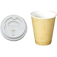 トーカン 断熱性エンボス紙コップ 260ml コンフォート 本体+フタ 50個セット