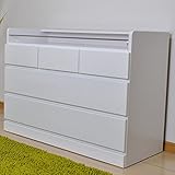 チェスト タンス 幅105 3段 完成品 木製 ツートンカラー ローチェスト 収納家具 AYU-3-324-F (ホワイト)