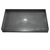 タイルRedi 3448 cbf-pvc Barrier FreeシャワーPan with IntegratedセンターPVC Drain、34-inch奥行by 48-inch横幅