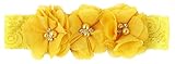 EOZY ベビー用ヘアバンド お花 レース パール付き 赤ちゃん キッズ かみかざり ヘアアクセサリ 出産祝い 記念撮影 プレゼント カラフル G