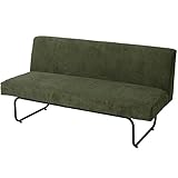 ソファ 2人掛け (コーデュロイ/グリーン) CROSS カフェ風 ファブリック ヴィンテージ風 リビング