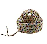 ベビースポンジヘルメット 頭部の保護に安心 衝撃吸収 通気性良好 綿100％ ベビー・幼児に (リンゴ型)