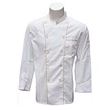 制服・ワークウェア　作業服　シェフ服　キッチン　着心地よい　長袖　XXL