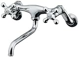 水栓材料 カクダイ 2ハンドル混合栓 【128-105K】