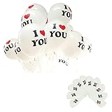 Tenworld 10pcs/lot 12 inch Pearl Latex Balloon I LOVE YOU Balloons Christmas Wedding Decorations by 