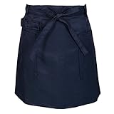 アスナロ（エプロン） ギャルソンエプロン 女性 カフェ ワーク ショート丈 エプロンM-L 紺