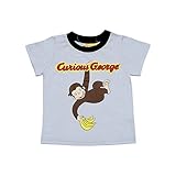 【本体綿100％】2017年 夏物 おさるのジョージ バナナいただき 半袖Ｔシャツ Curious George グレー◇95cm
