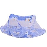 arichtops Baby Girls Boys Crib Mosquito Netテント新生児クレードルベッド幼児キャノピーFoldable MosquitoカーテンInsect Net ブルー 