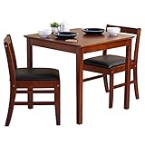 ダイニングテーブルセット 2人用 3点セット 75×75cm ダイニングテーブル ダイニングチェア 北欧 木製 ETT-7575BR (ブラウン)