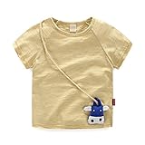 AiGo 半袖ver 2色選べる! やわらかコットン ボーダーと無地 半袖Tシャツ ストレッチ 可愛い 男女兼用 ベビー キッズ 女の子 男の子 (90cm, Type2) [並行輸入品]