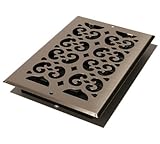 Decor Grates SP610W-NKL Scroll Steel Plated Wall Register, 6 x 10-Inch, Nickel [並行輸入品]