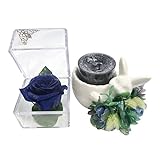 世都華 プリザーブドフラワー キャンドルギフトセット 青色 aokyad