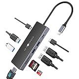 SETMSPACE ドッキングステーション type c 8-in-1 ドッキングステーション Type C ハブ 5Gbps HDMI 4K@30Hz どっきんぐ PD 100w ドッキングステーション アルミ合金+ABS材質 どっきんぐ （ USB-A HDMI PD SD TF Audio）Windows8/10、Mac OS 、Androidに対応 105*37*13mm 8-IN-1