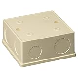 ジャンクションボックス，SODIAL(R) 2個86x86x40ミリメートルホワイトPVCフラッシュ、タイプウォールマウントシングルギャングジャンクションボックス