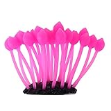 SIKIWIND珊瑚礁水族館水下植物 アクアリウム装飾用品 プラスチック夜光 無害 生き生き (ピンク)