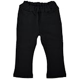 【日本製】【本体綿100％】2016年 秋冬 あったか裏毛 ロングパンツ ブラック◇90cm