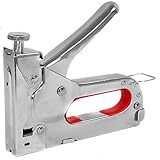 UP STORE 2wayエアタッカー 強力型 ガンタッカー 打ち込み強さ調整可能 革シート補修 木材裏止め キャンパス固定 紙綴じ作業 DIY 工作に