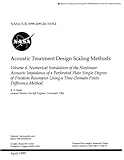 Acoustic Treatment Design Scaling Methods. Volume 4; Numerical Simulation of the Nonlinear Acoustic Impedance of a Perforated Plate Single-Degree-Of-Freedom Resonator Using a Time-Domain Finite Difference Method