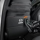マツダ バックキックマット 汚れ保護シート キングカードカバーCX-5 CX-8 アテンザ デミオ アクセラ CX-3 CX-4 インテリア アクセサリー ブラック ベージュ 取り付け簡単 (マツダ, ブラック)