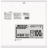 日本サニパック:サニパック エコノプラス大型100L半透明 10枚 E-02 型式:E-02（1セット:10枚入）