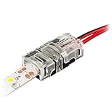LEDテープライト用 延長コネクター 【5ヶセット】幅8mm 変換 連結コネクター 半田付け不要！単色 SMD3528 2pin クリアジェル防滴 LEDテープ
