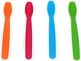 Wean Green Silicone Spoons (4 Pack (Pink Orange Blue Green)) [並行輸入品]