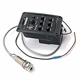 ギターパンチングピックアップ民謡木吉其開孔ピックアップ4段EQイコライザ（黒）