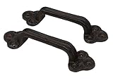 ドアプルハンドル2つのセット、素朴なスタイルソリッドCast Iron 2 3 / 8 "ワイド9 1 / 8 " Long x 1 3 / 4 " D、産業アンティークグラブバータオルバー、ナチュラ