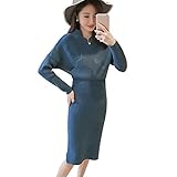マタニティ ワンピース セーター 授乳口 ロング 産前産後 秋冬 プルオーバー 大サイズ 暖かい