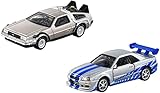 【2点セット】トミカプレミアム unlimited 07 バック･トゥ･ザ･フューチャー デロリアン ＆ unlimited 08 ワイルド・スピード BNR34 SKYLINE GT-R