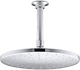 KOHLER K-13689-CP 10-Inch Contemporary Round Rain Showerhead, Polished Chrome [並行輸入品]