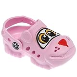 ビグッド)Bigood ベビー用 サンダル クロックス風 可愛い 犬型 水遊び プール ビーチ サンダル 男の子 女の子 クロッグ ベビーシューズ 子供靴 快適 24＃ピンク