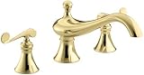 KOHLER K-T16119-4-PB Revival Deck-Mount High-Flow Bath Faucet Trim, Vibrant Polished Brass [並行輸入品]