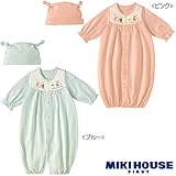 MIKIHOUSE FIRST(ミキハウスファースト)フード付どうぶつ刺繍のツーウェイオール ５０-６０cm,ブルー